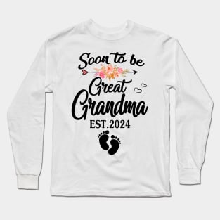 soon to be great grandma 2024 Long Sleeve T-Shirt